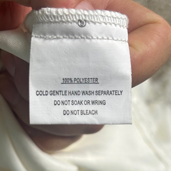 NWT Hello Molly White Sheath Mini Dress V-Neck Flutter Lace Bachelorette Bridal - Picture 7 of 14